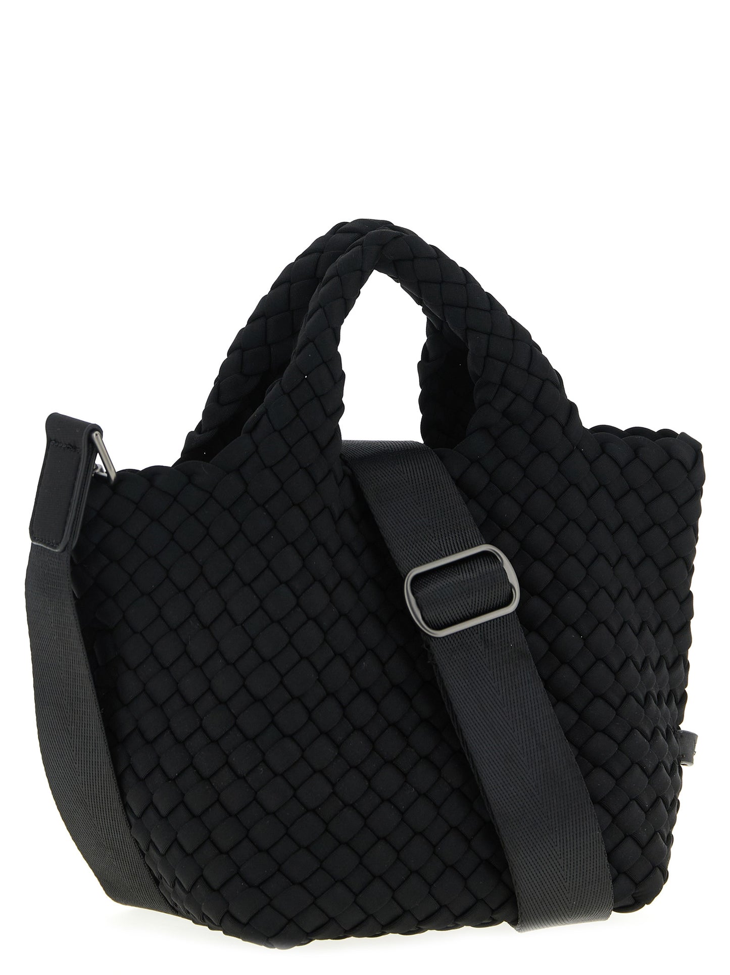 Shopper Tote Clutch Bag by NAGHEDI for women in modal & viscose black features an jet-setting St Barths Modal & Viscose Shopper Tote Clutch Bag design with a secure , jet-setting , and versatile shoulder-strap, adjustable-strap & handle for a jet-setting look.