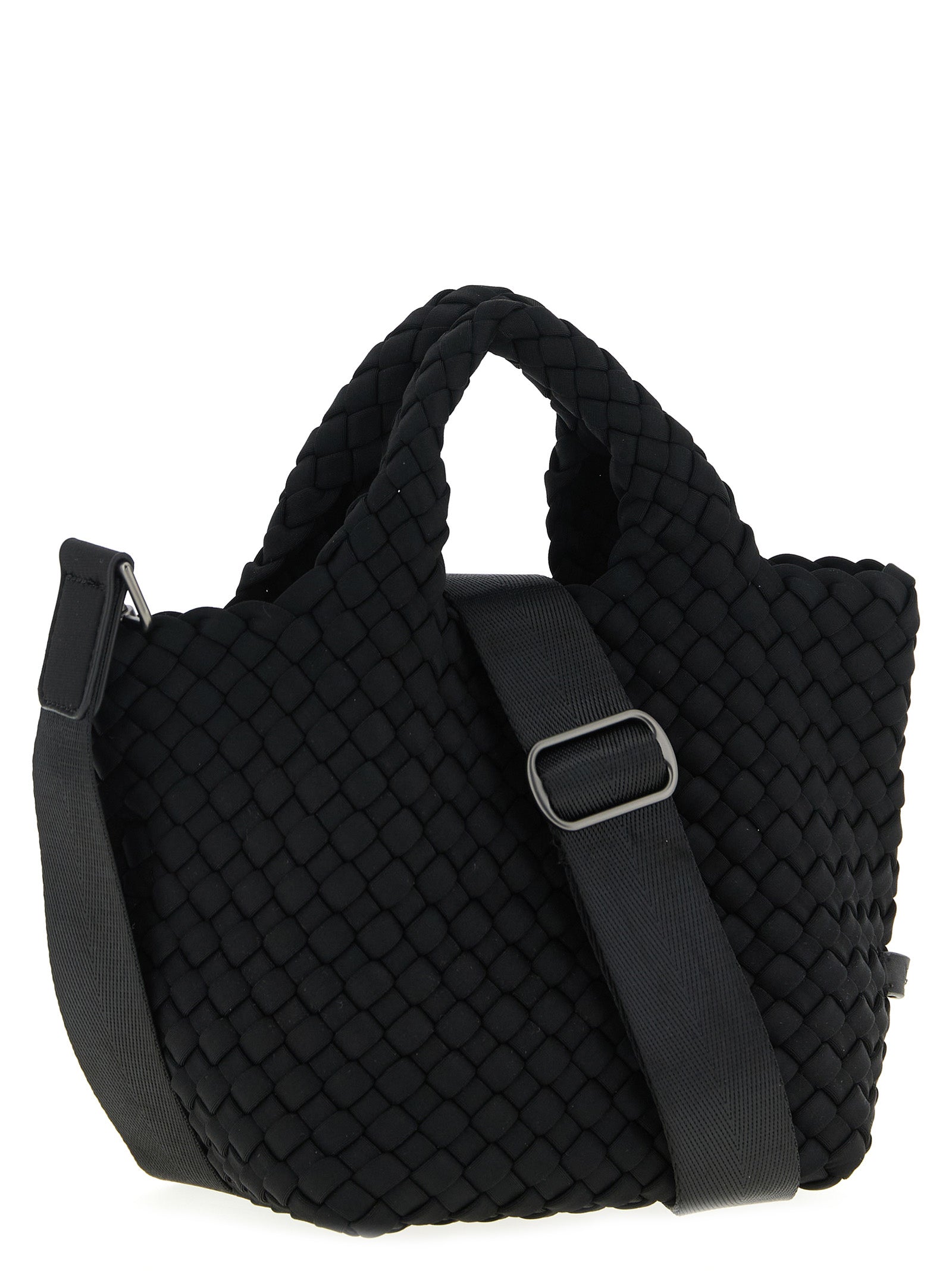 Shopper Tote Clutch Bag by NAGHEDI for women in modal & viscose black features an jet-setting St Barths Modal & Viscose Shopper Tote Clutch Bag design with a secure , jet-setting , and versatile shoulder-strap, adjustable-strap & handle for a jet-setting look.