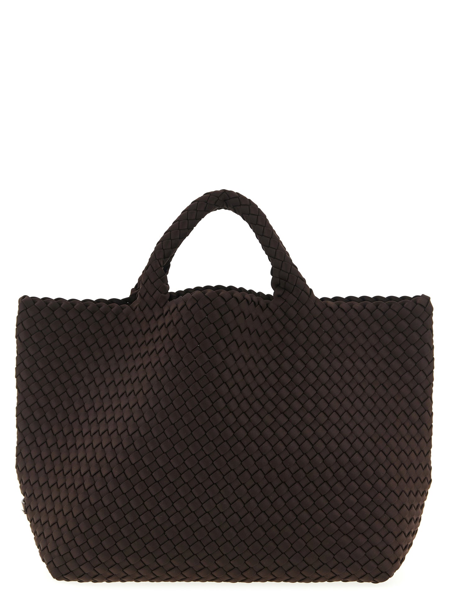 NAGHEDI Brown Neoprene Tote Bag