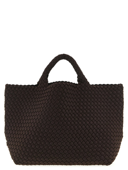 NAGHEDI Brown Neoprene Tote Bag