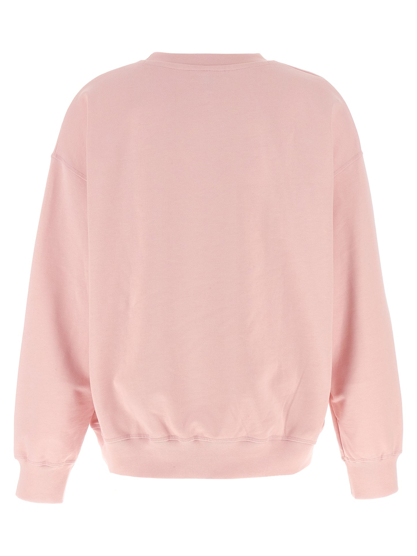 Sweatshirt by Ganni for women in organic cotton multicolor, pink & print showcases a slouchy chic silhouette, artfully detailed with a slouchy chic crew neckline and for a slouchy chic finish.