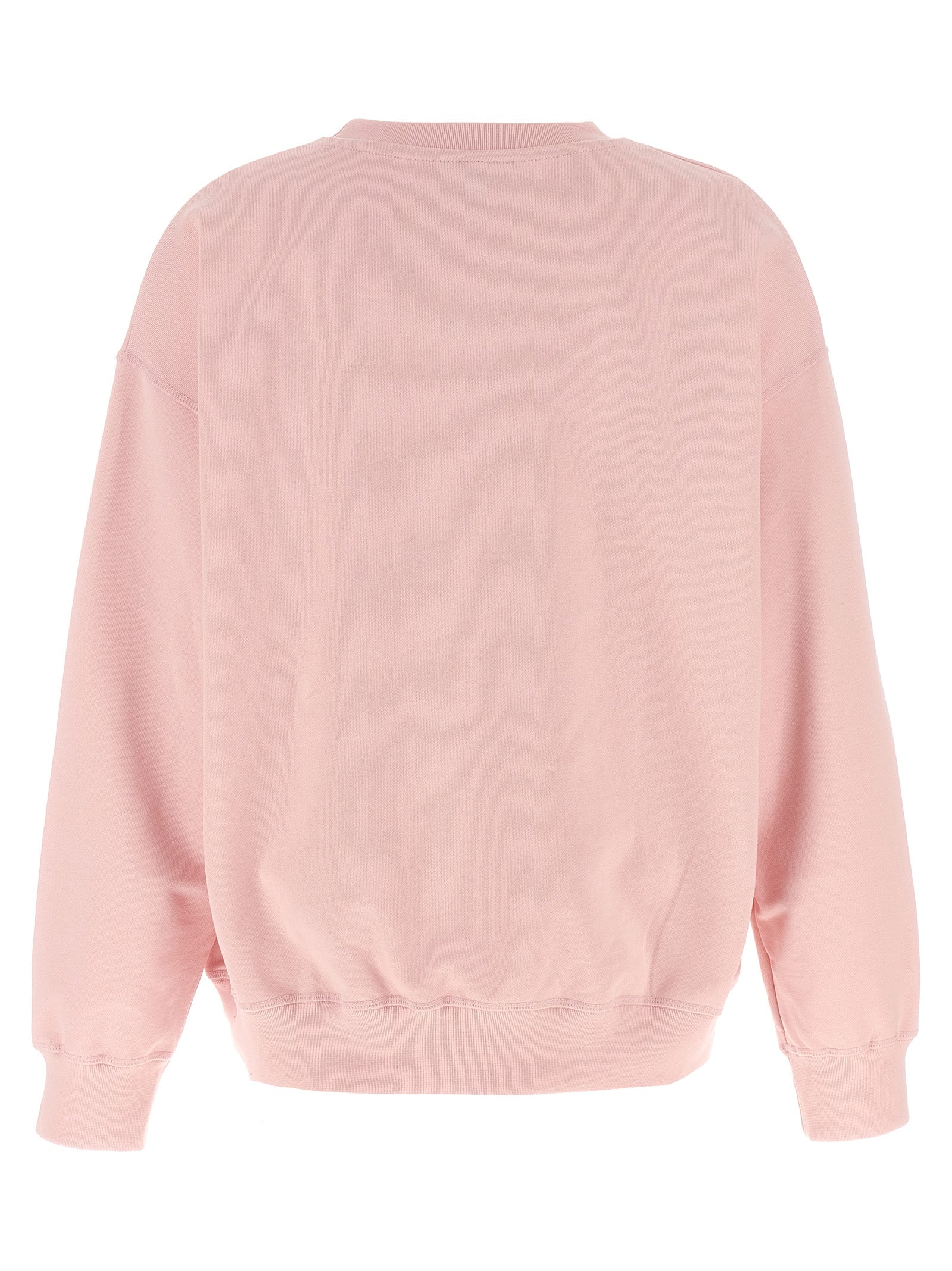 Sweatshirt by Ganni for women in organic cotton multicolor, pink & print showcases a slouchy chic silhouette, artfully detailed with a slouchy chic crew neckline and for a slouchy chic finish.
