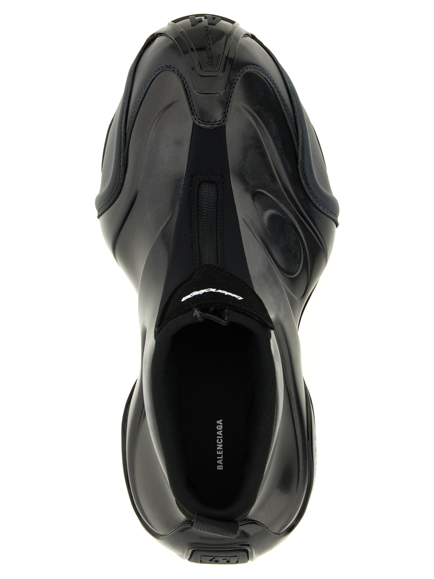 Athletic Sneakers by Balenciaga for men in stretch nylon polyester & polyurethane black & signature features an exquisite silhouette, showcasing the premium basketball style of the Icon Men's Basketball Stretch Nylon Polyester & Polyurethane Athletic Sneakers with an exquisite finish.