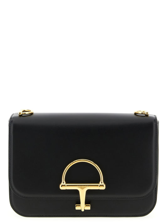 2-in-1 Shoulder & Crossbody Flap Bag by Gucci for women in calfskin leather black features a effortless chic silhouette with a secure flap, ample , and versatile crossbody-strap, shoulder-strap & adjustable-strap for a effortless chic finish.