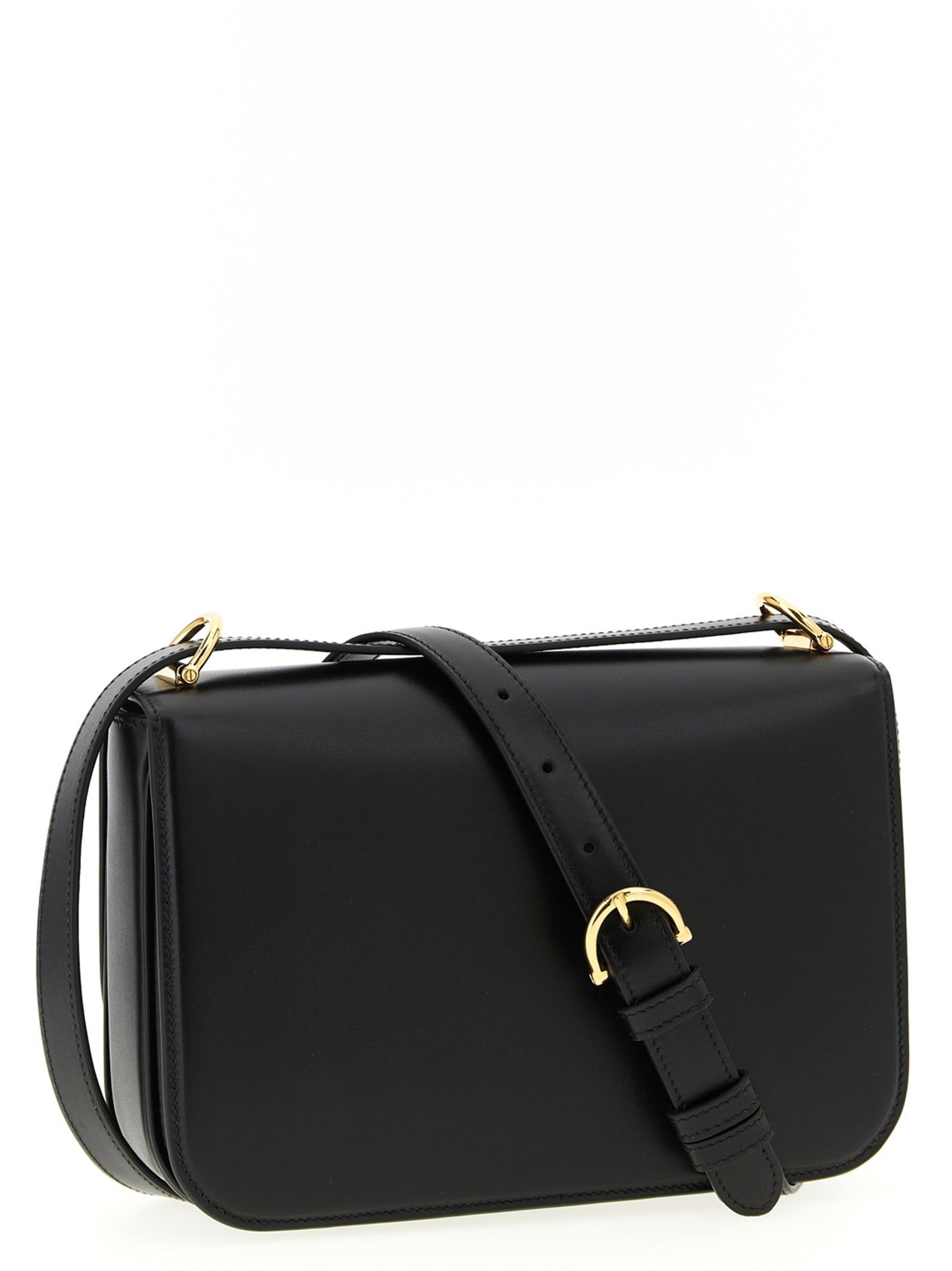 2-in-1 Shoulder & Crossbody Flap Bag by Gucci for women in calfskin leather black features a stately silhouette, showcasing a secure flap, ample , and stately crossbody-strap, shoulder-strap & adjustable-strap for a stately finish.