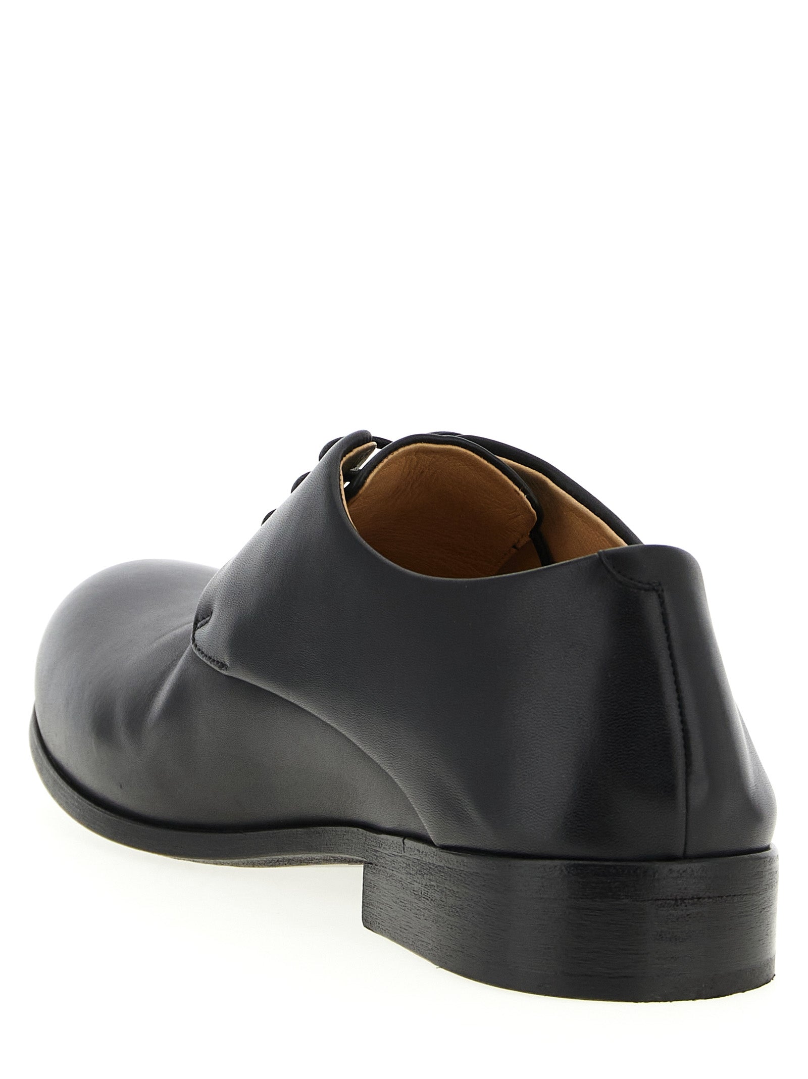 Derby Shoes by Marsell for men in bos taurus calfskin leather black features an dynamic silhouette from the Men's Bos Taurus Calfskin Leather Derby Shoes collection, defined by a dynamic and for a dynamic look.