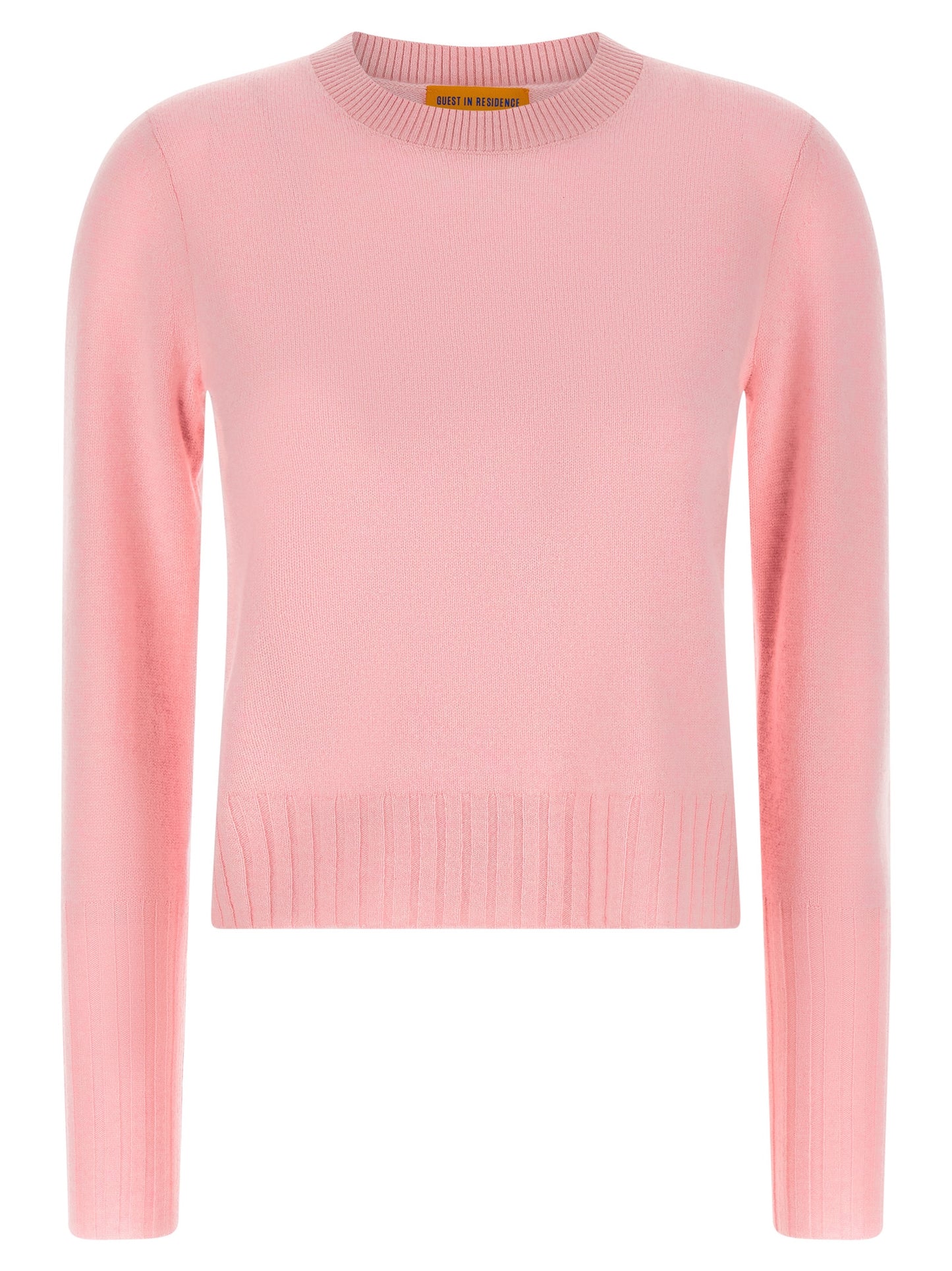 Cardigan by Guest in Residence for women in cashmere multicolor & pink features a nuanced silhouette with a refined crew neckline and nuanced long-sleeve detailing for a sophisticated look.