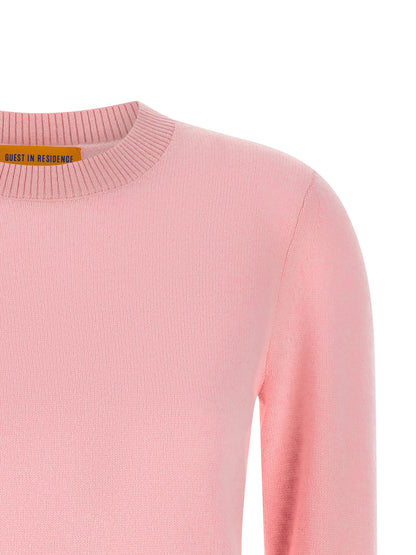 Cardigan by Guest in Residence for women in cashmere multicolor & pink presents a textural silhouette, artfully finished with a textural crew neckline and for a sophisticated, textural look.