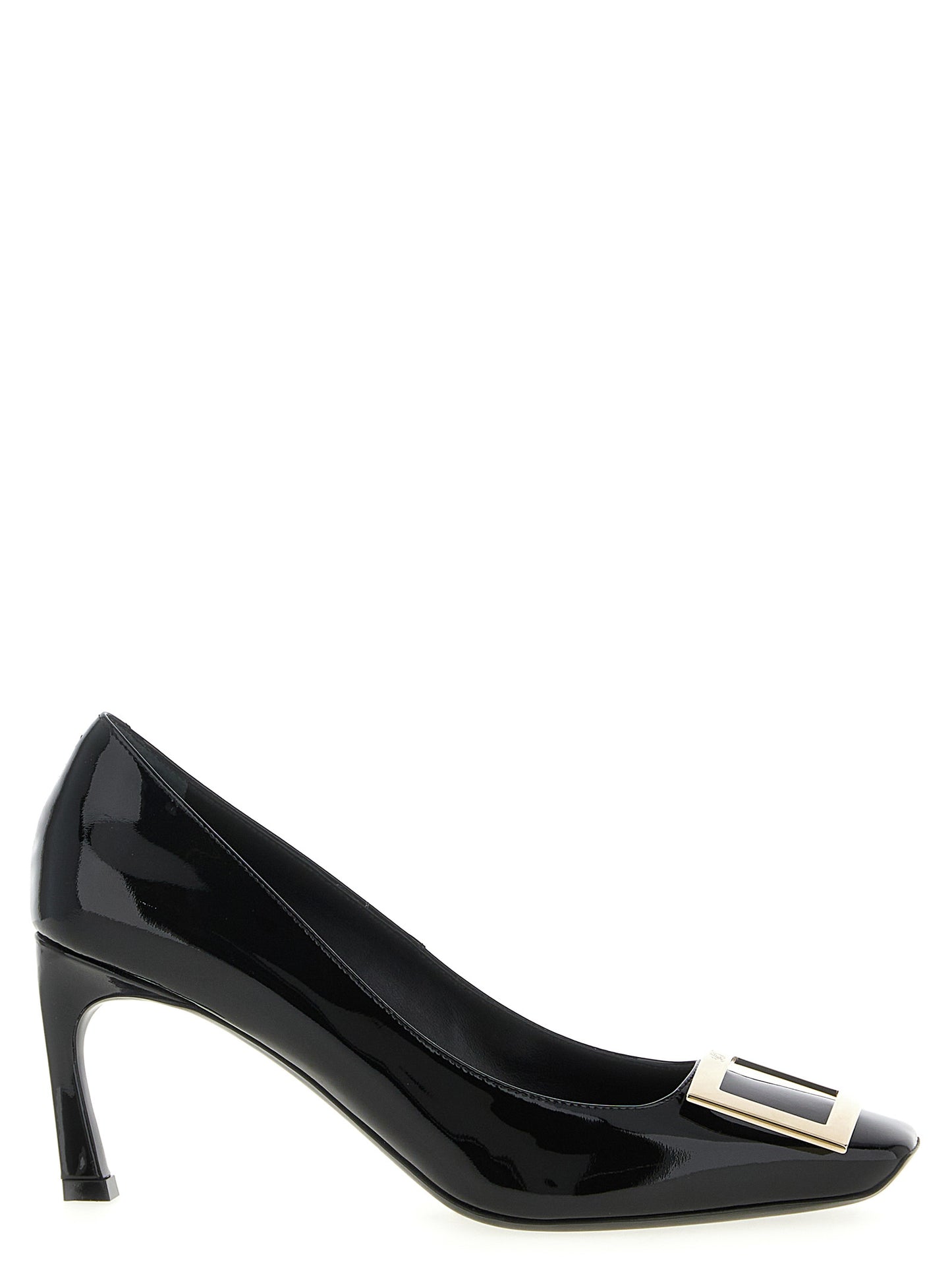 Mid-Heel Pumps Heels by Roger Vivier for women in patent calfskin leather black showcases a exquisite silhouette, perfectly accentuating Grace Women's Patent Calfskin Leather Mid-Heel Pumps Heels with a exquisite mid-heel and exquisite .