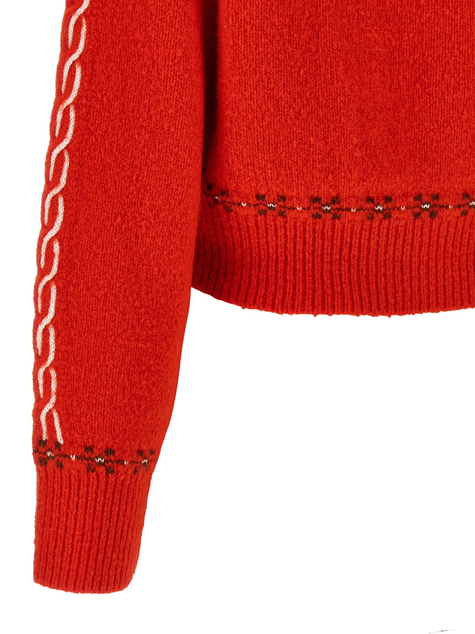 Cardigan by Guest in Residence for women in cashmere multicolor & red features a nuanced silhouette with a refined and nuanced detailing for a sophisticated look.
