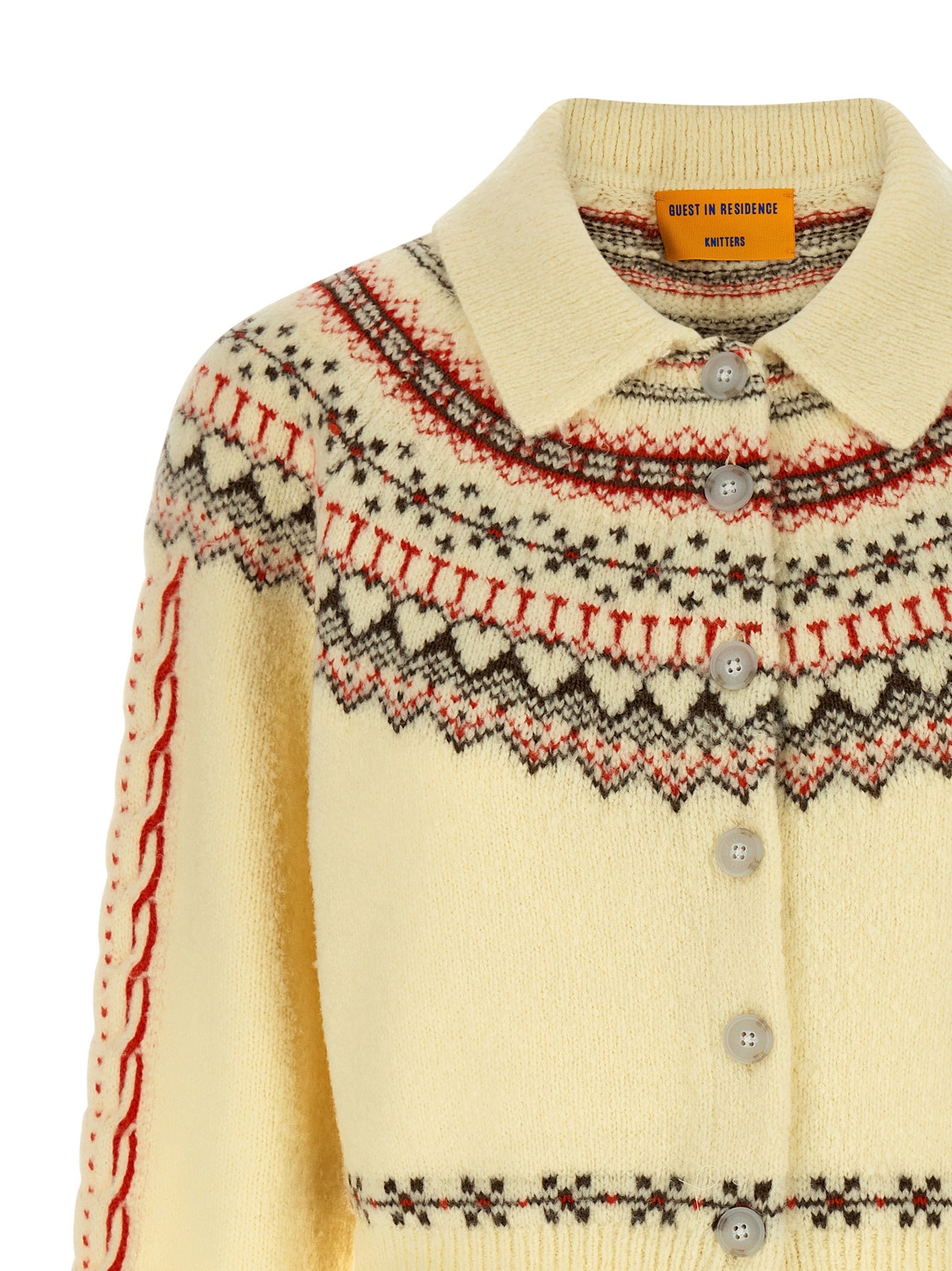 Cardigan by Guest in Residence for women in cashmere multicolor features an crisp silhouette, showcasing a sophisticated and detail for a truly crisp finish.
