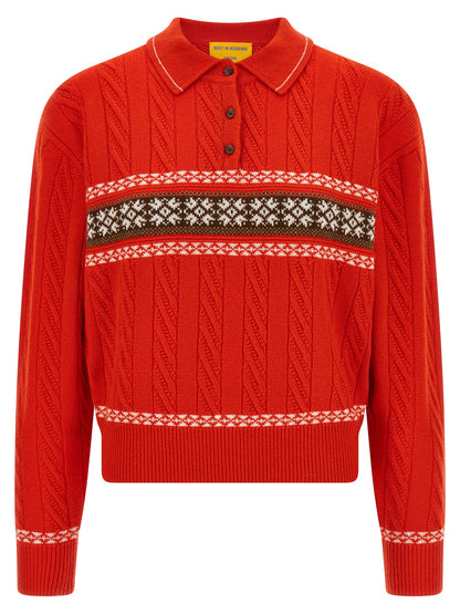 Cardigan by Guest in Residence for women in cashmere multicolor & red features an impeccable silhouette, showcasing a sophisticated and detail for a truly impeccable finish.