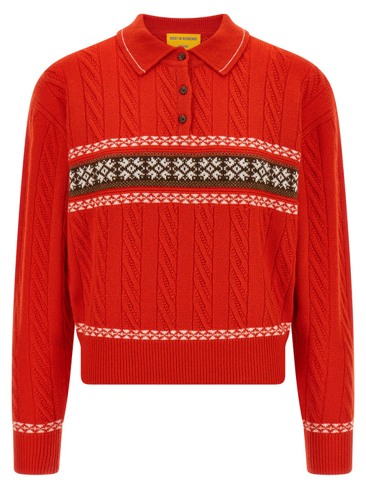 Cardigan by Guest in Residence for women in cashmere multicolor & red features an impeccable silhouette, showcasing a sophisticated and detail for a truly impeccable finish.