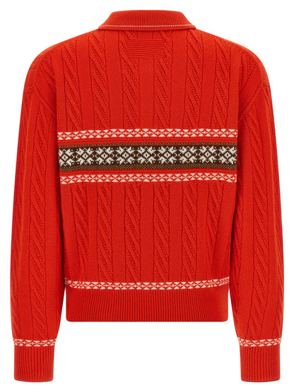 Cardigan by Guest in Residence for women in cashmere multicolor & red presents a textural silhouette, artfully finished with a textural and for a sophisticated, textural look.