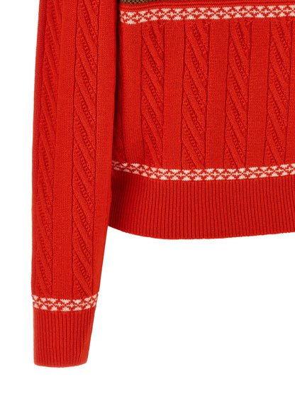 Cardigan by Guest in Residence for women in cashmere multicolor & red showcases a luxurious silhouette, meticulously detailed with a sophisticated and for a refined finish.