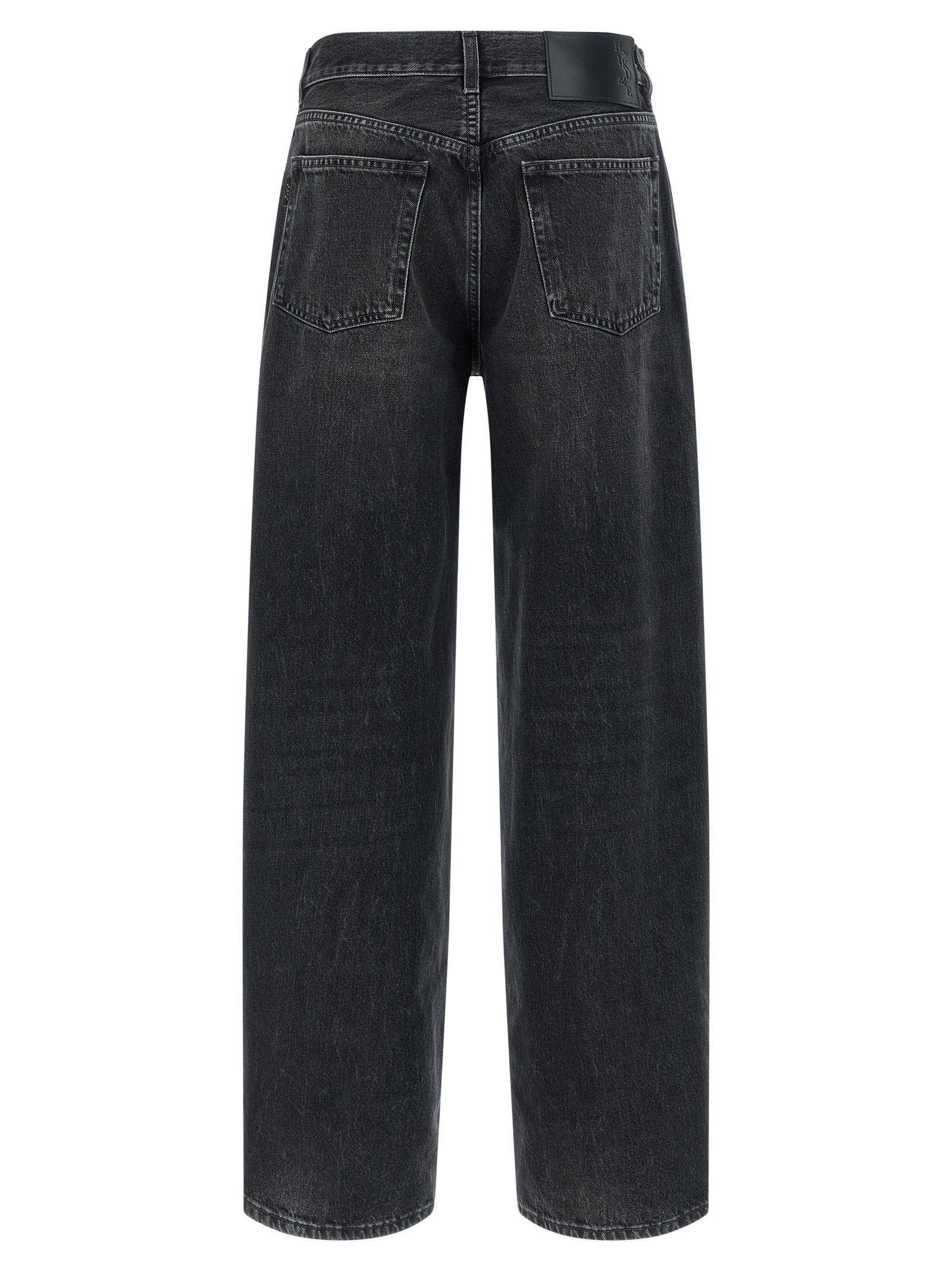 Jeans by Haikure for women in denim cotton black features an sartorial straight-leg & wide and long with a high rise cut for a sartorial finish.