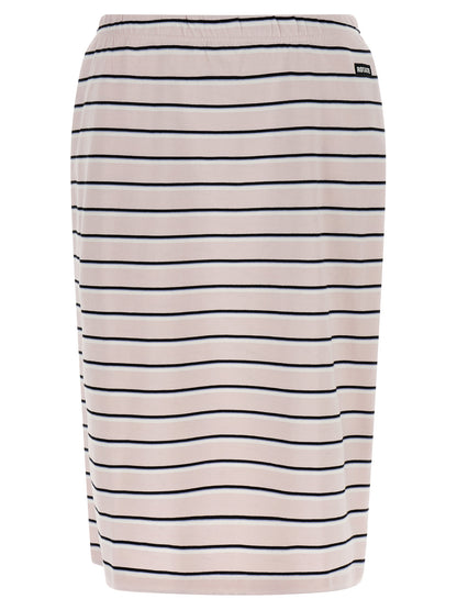 Skirt by ROTATE BIRGER CHRISTENSEN for women in cotton multicolor & pink showcases a dramatic silhouette, artfully capturing the essence of the Women's Sheath Cotton Midi Skirt in a dramatic midi cut for a refined look.