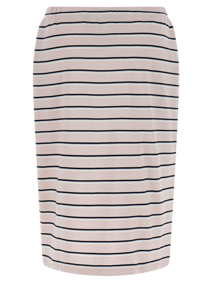 Skirt by ROTATE BIRGER CHRISTENSEN for women in cotton multicolor & pink features a captivating silhouette, showcasing the captivating Women's Sheath Cotton Midi Skirt design with a sophisticated midi for a captivating look.