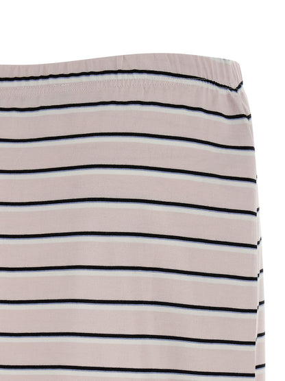 Skirt by ROTATE BIRGER CHRISTENSEN for women in cotton multicolor & pink features an tailored silhouette, artfully capturing the essence of Women's Sheath Cotton Midi Skirt in a sophisticated midi.
