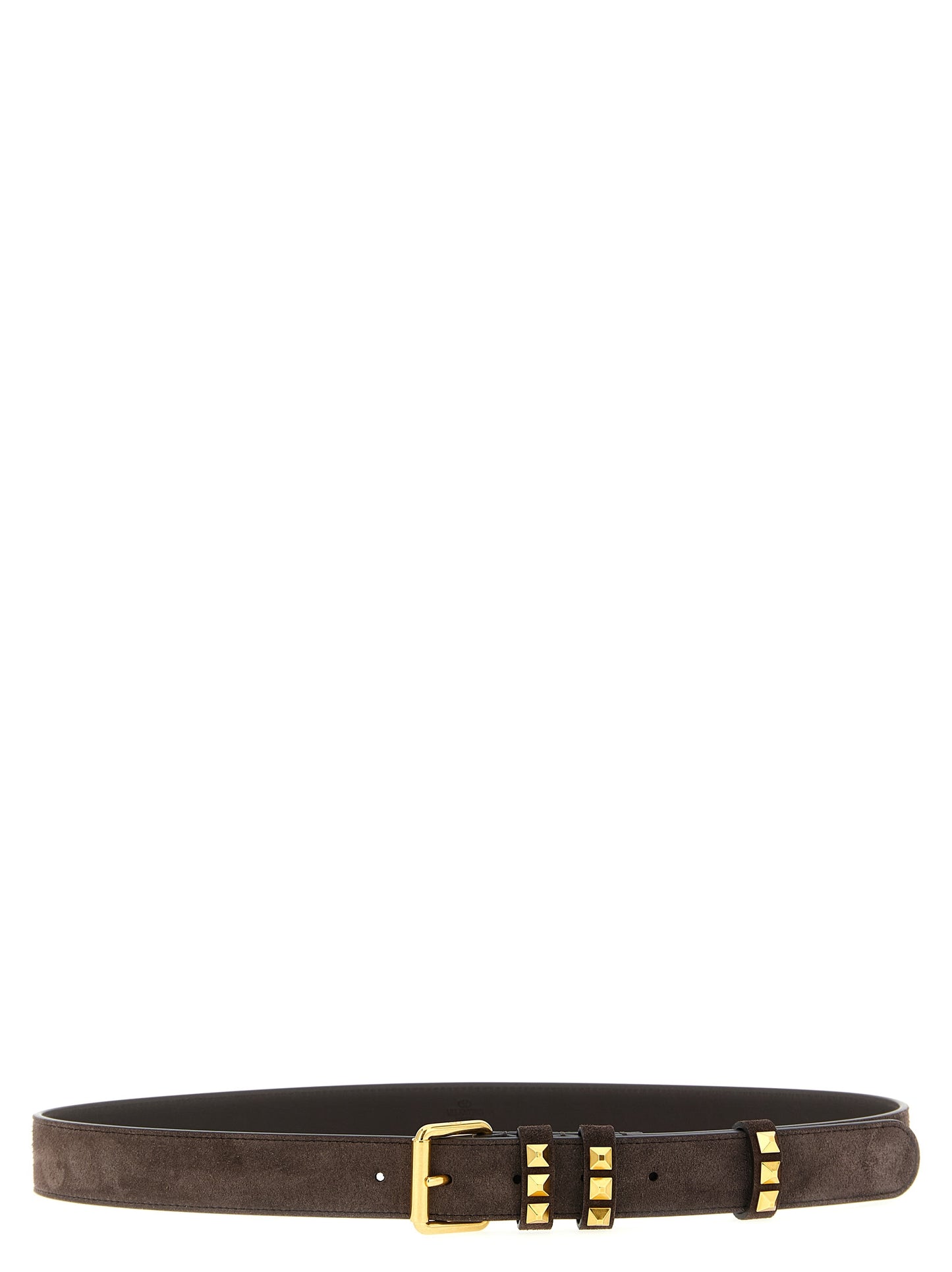 Valentino Garavani Suede Cowhide leather Belt - Brown