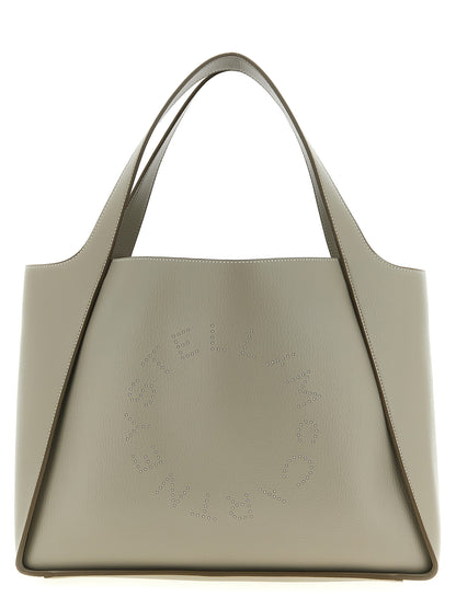 Shopper Tote Clutch Bag by Stella McCartney for women in polyamide beige features a jet-set sophisticated Logo Bag Polyamide Shopper Tote Clutch design with a secure , ample , and versatile detachable-strap & handle for a jet-set sophisticated finish.