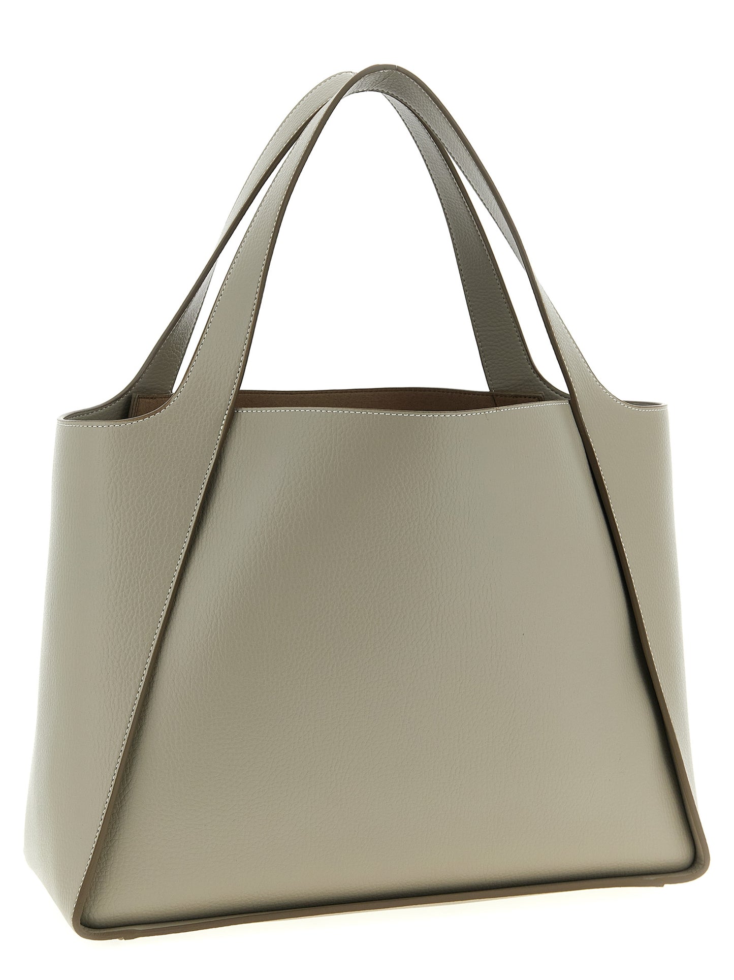 Shopper Tote Clutch Bag by Stella McCartney for women in polyamide beige features an jet-setting Logo Bag Polyamide Shopper Tote Clutch design with a secure , jet-setting , and versatile detachable-strap & handle for a jet-setting look.