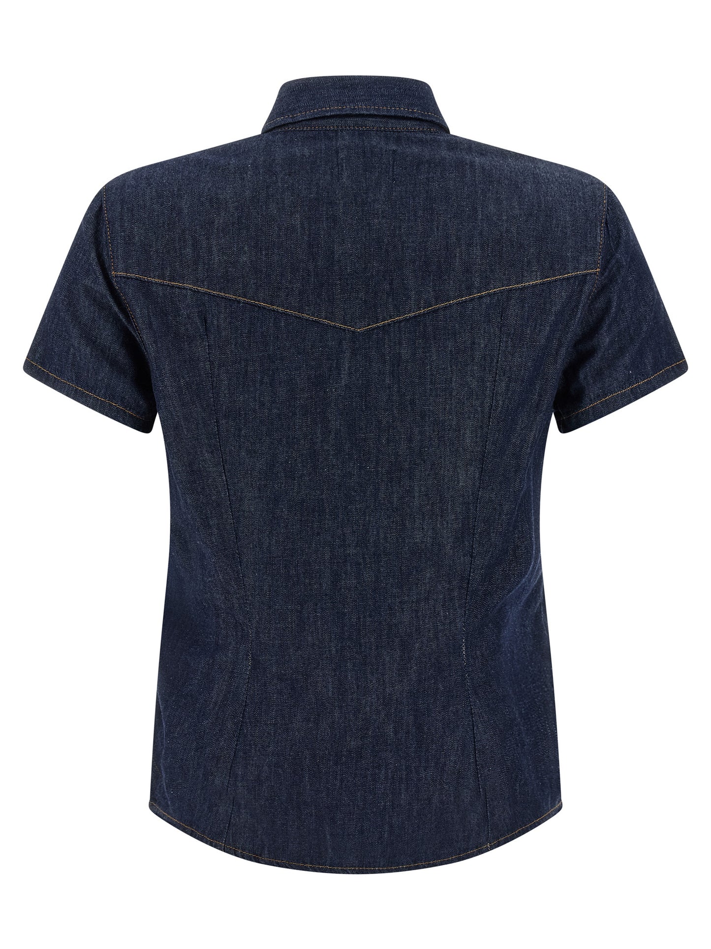Blouse by Khaite for women in denim cotton blue showcases a sleek silhouette, elegantly detailed with a sleek and for a sleek finish.