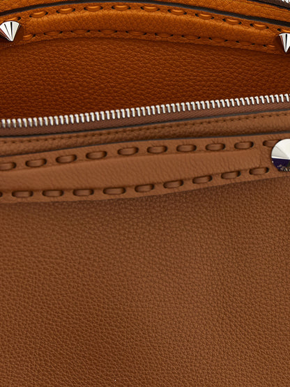 Fendi By The Way Selleria Calfskin Leather Medium Handbag - Brown Signature