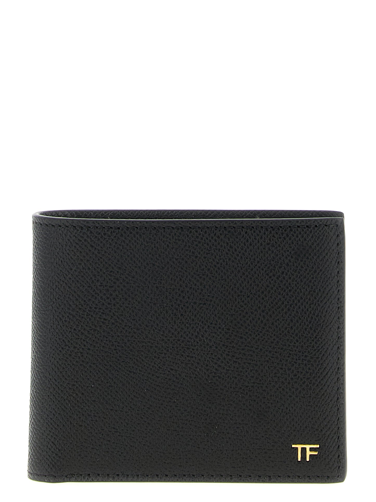 Wallet by Tom Ford for men in bos taurus suede calf leather black & gold presents a refined silhouette, artfully capturing the essence of the Bos Taurus Suede Calf Leather Wallet design with sophisticated bifold for a refined look.