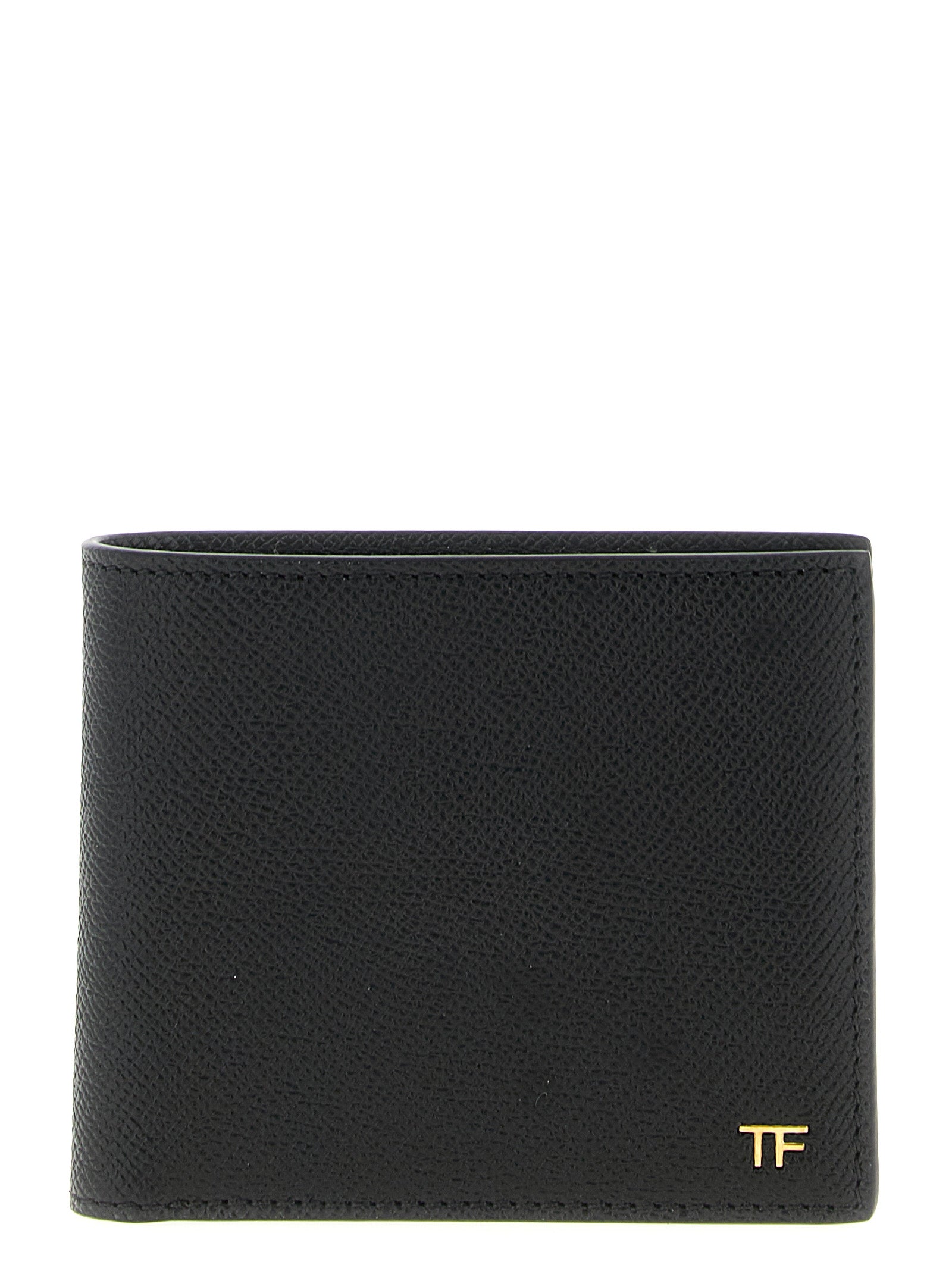 Wallet by Tom Ford for men in bos taurus suede calf leather black & gold presents a refined silhouette, artfully capturing the essence of the Bos Taurus Suede Calf Leather Wallet design with sophisticated bifold for a refined look.