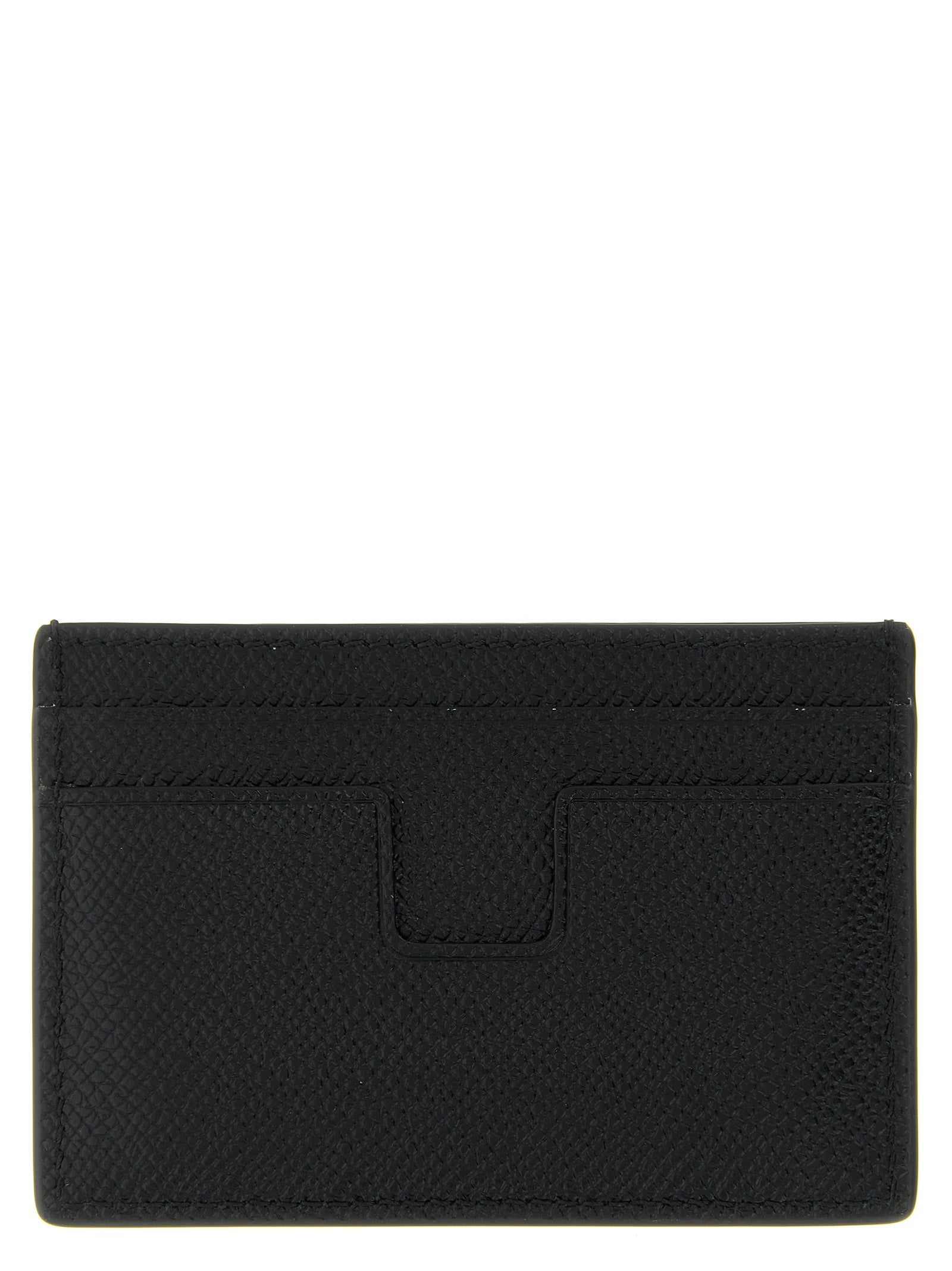 Cardholder Card Case by Tom Ford for men in bos taurus suede calf leather black & gold features a refined silhouette, showcasing the elegant lines of the Bos Taurus Suede Calf Leather Cardholder Card Case alongside premium card-organization for a refined finish.