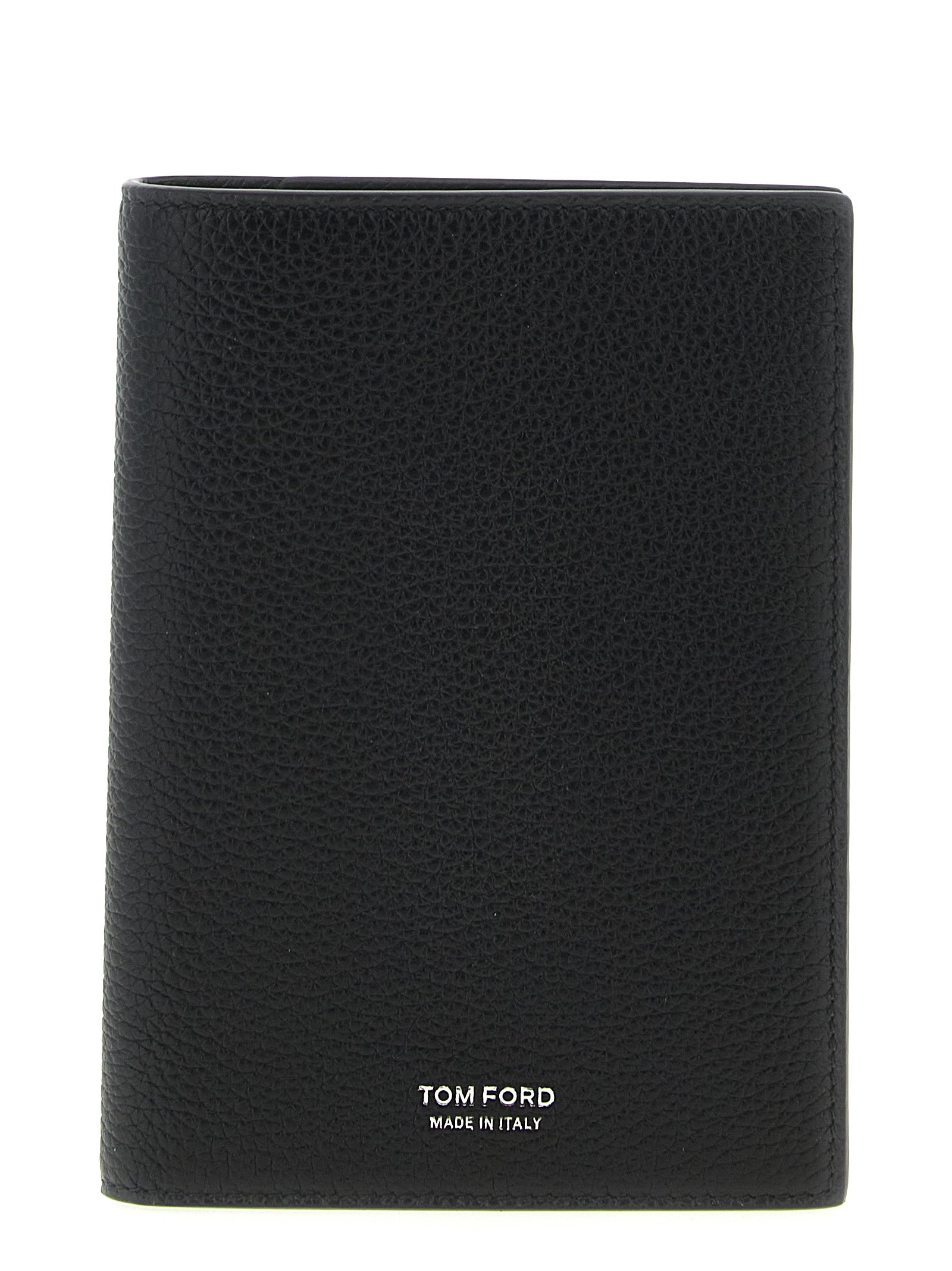 Cardholder Wallet by Tom Ford for men in calfskin leather black & print features a sleek silhouette, showcasing the sleek Calfskin Leather Cardholder Wallet design with sophisticated card-organization compact-design for a premium look.