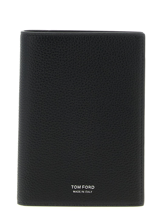 Cardholder Wallet by Tom Ford for men in calfskin leather black & print features a sleek silhouette, showcasing the sleek Calfskin Leather Cardholder Wallet design with sophisticated card-organization compact-design for a premium look.