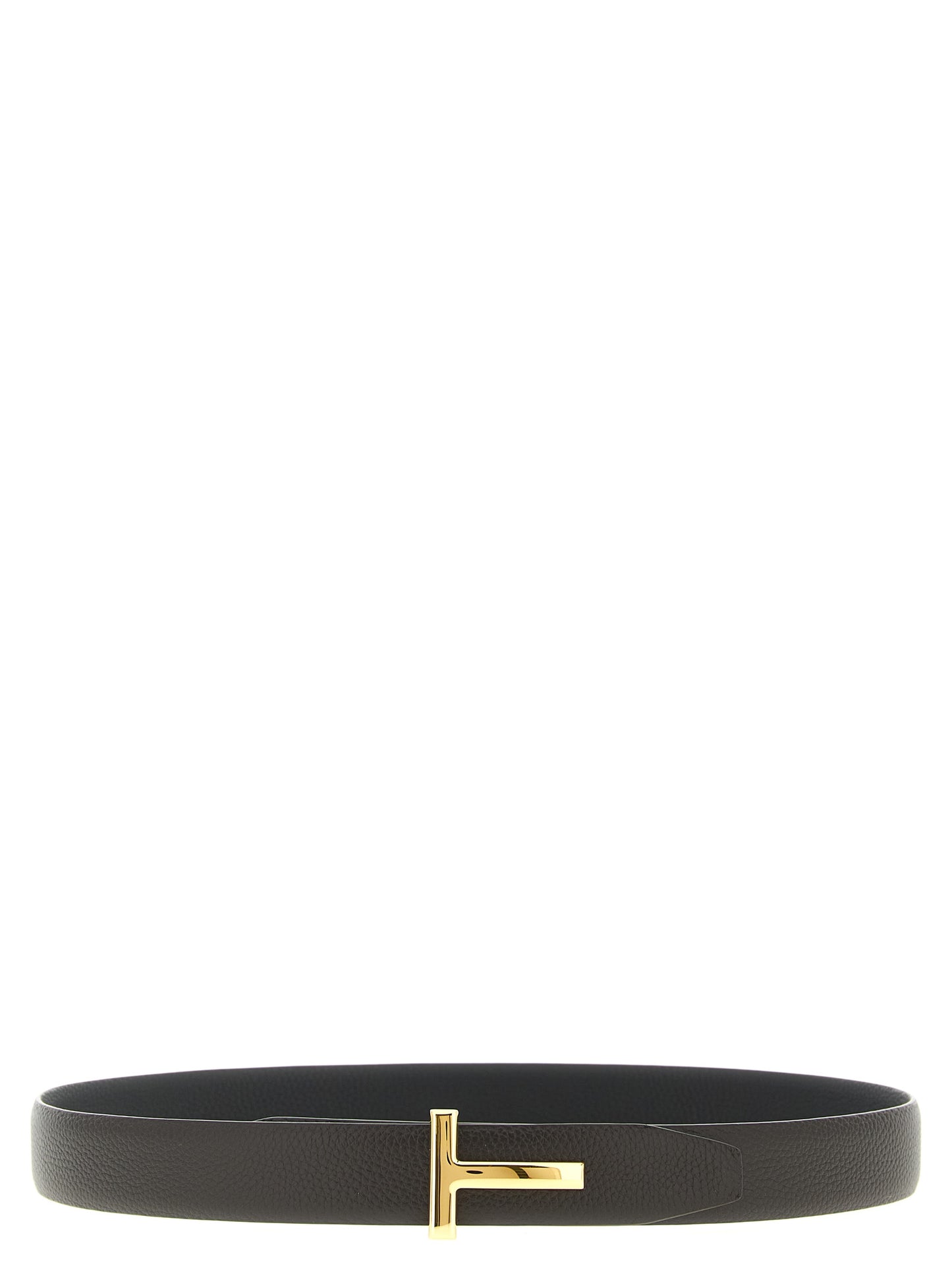 Belt by Tom Ford for men in calfskin leather black, brown, gold & multicolor presents a artisanal silhouette from the Calfskin Leather Belt collection, showcasing an artisanal design and refined craftsmanship for a artisanal look.