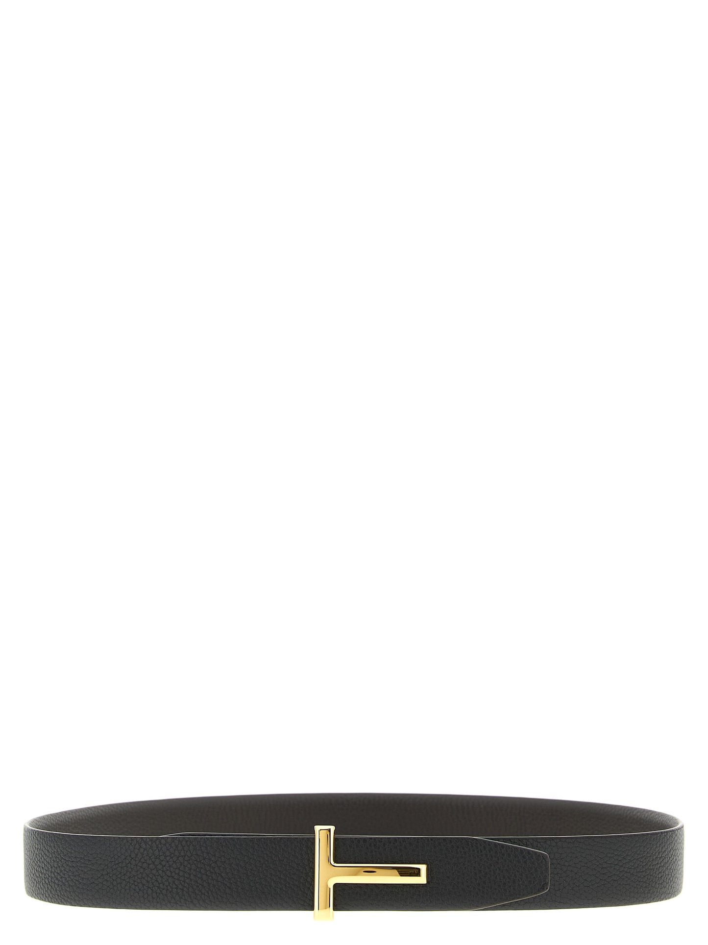 Belt by Tom Ford for men in calfskin leather black, brown, gold & multicolor features an artisanal silhouette, showcasing the artisanal craftsmanship of the Calfskin Leather Belt collection for a artisanal finish.