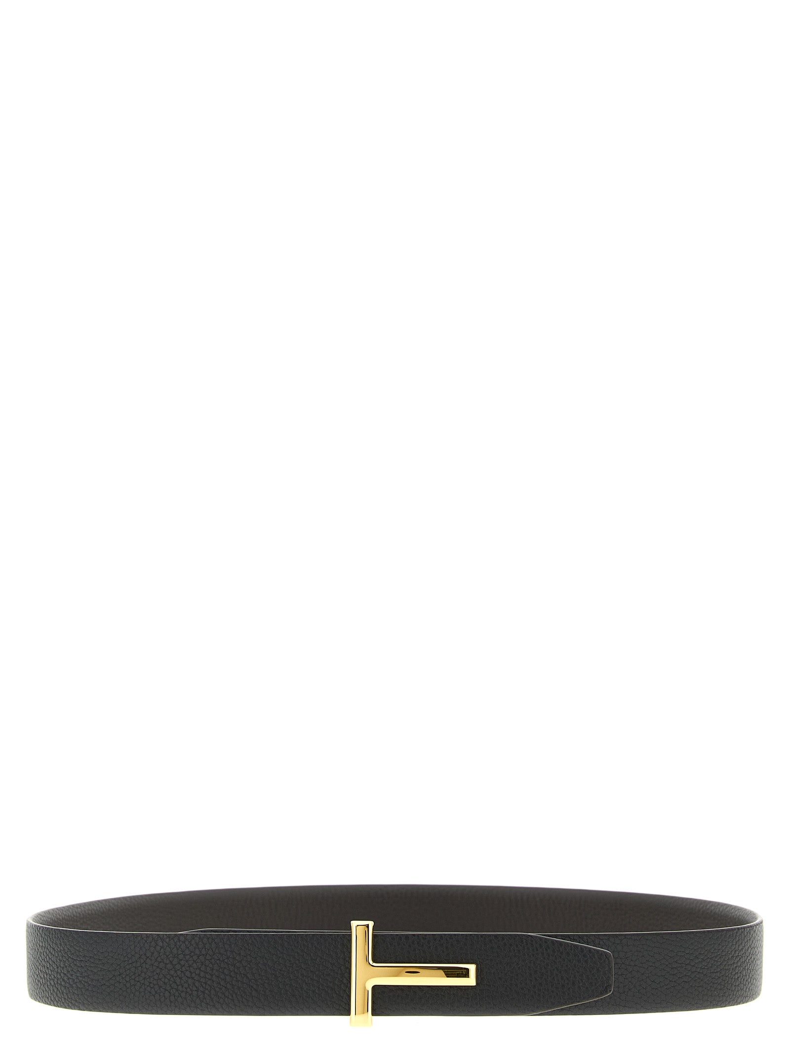 Belt by Tom Ford for men in calfskin leather black, brown, gold & multicolor features an artisanal silhouette, showcasing the artisanal craftsmanship of the Calfskin Leather Belt collection for a artisanal finish.