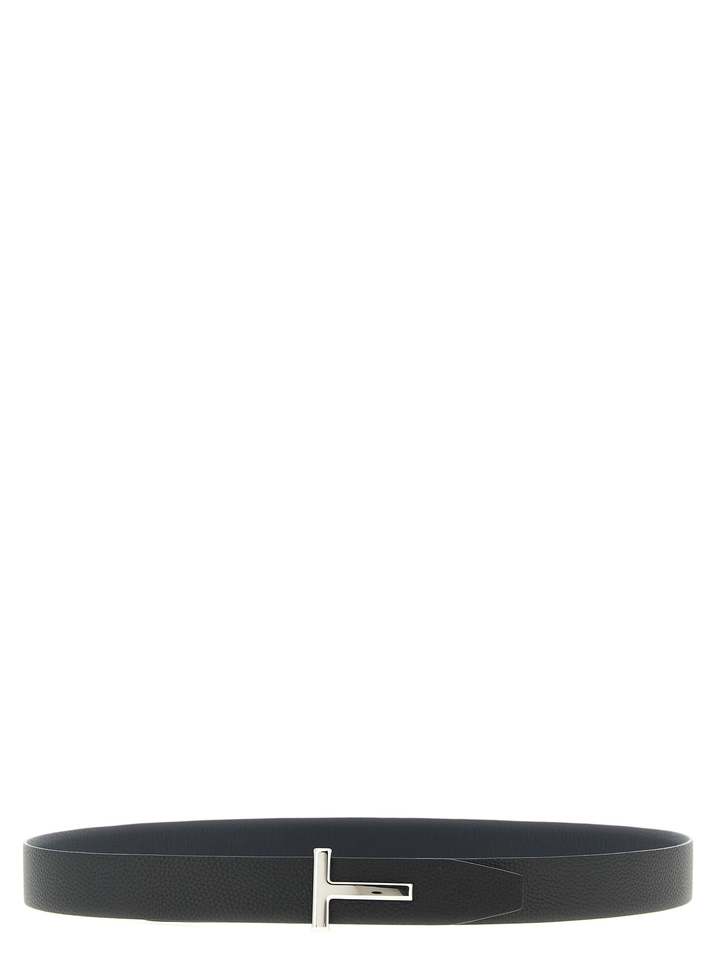 Belt by Tom Ford for men in calfskin leather black, dark-blue, multicolor & silver features a bohemian chic silhouette, showcasing the bohemian chic Calfskin Leather Belt design with a sophisticated bohemian chic finish.