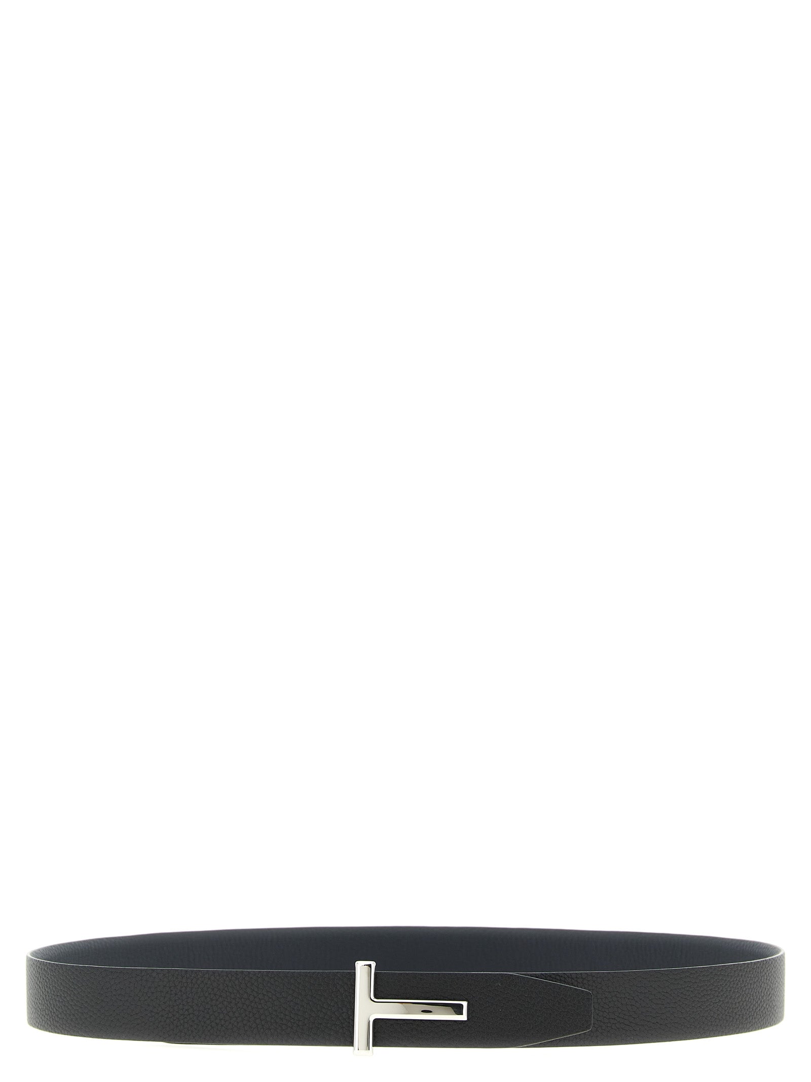 Belt by Tom Ford for men in calfskin leather black, dark-blue, multicolor & silver features a bohemian chic silhouette, showcasing the bohemian chic Calfskin Leather Belt design with a sophisticated bohemian chic finish.