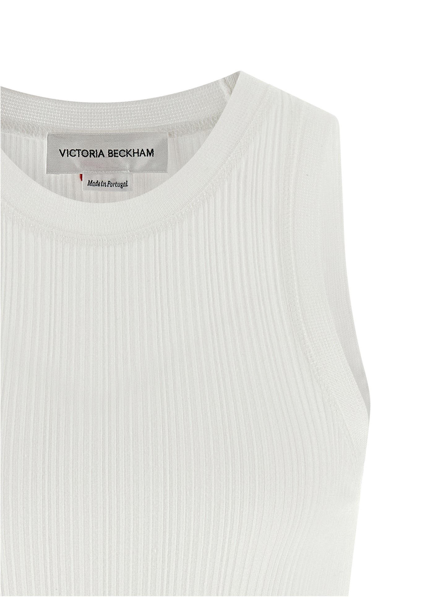T-Shirt by Victoria Beckham for women in cotton white & signature features an edgy silhouette, meticulously detailed with a sophisticated and crew neckline for a truly edgy finish.