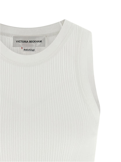 T-Shirt by Victoria Beckham for women in cotton white & signature features an edgy silhouette, meticulously detailed with a sophisticated and crew neckline for a truly edgy finish.