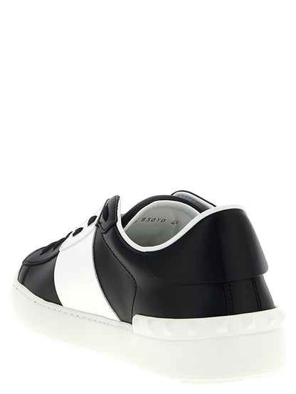 Sneakers by Valentino Garavani for men in calfskin leather bicolour, black, white & signature features an versatile design from the Men's Fashion Calfskin Leather Sneakers collection, highlighting a versatile fashion style for a premium, high-fashion look.