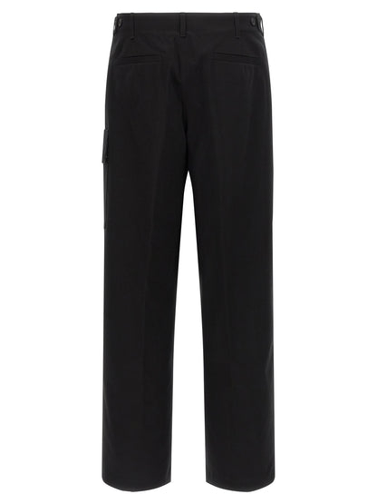Chinos Pants by Fendi for men in stretch cotton black features an perennial and long, expertly tailored with a perennial for a refined silhouette.