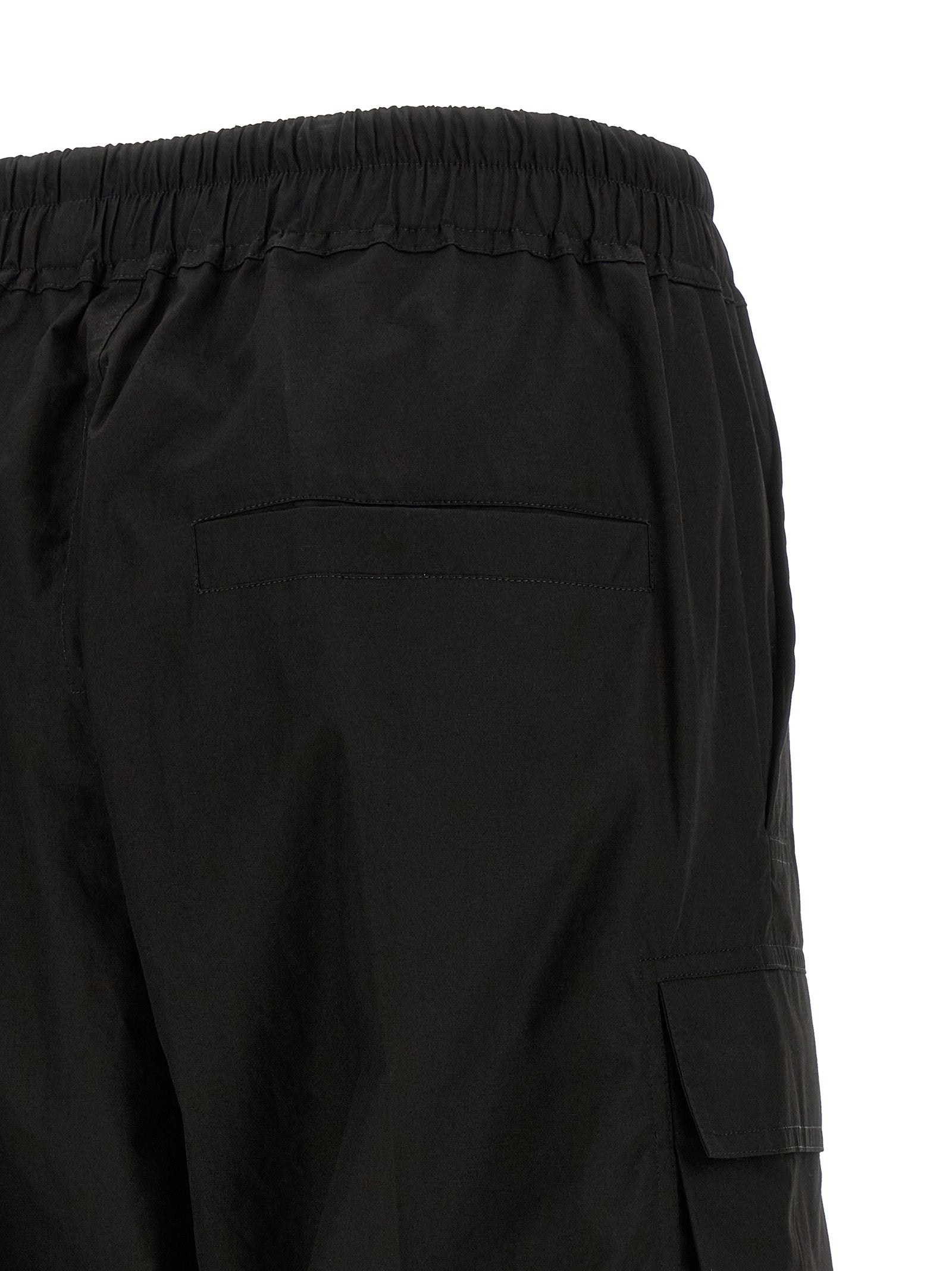 Cargo Pants by Rick Owens for women in cotton black features an urban chic wide with a and long, creating a urban chic aesthetic for "Moon Behind the Hill".