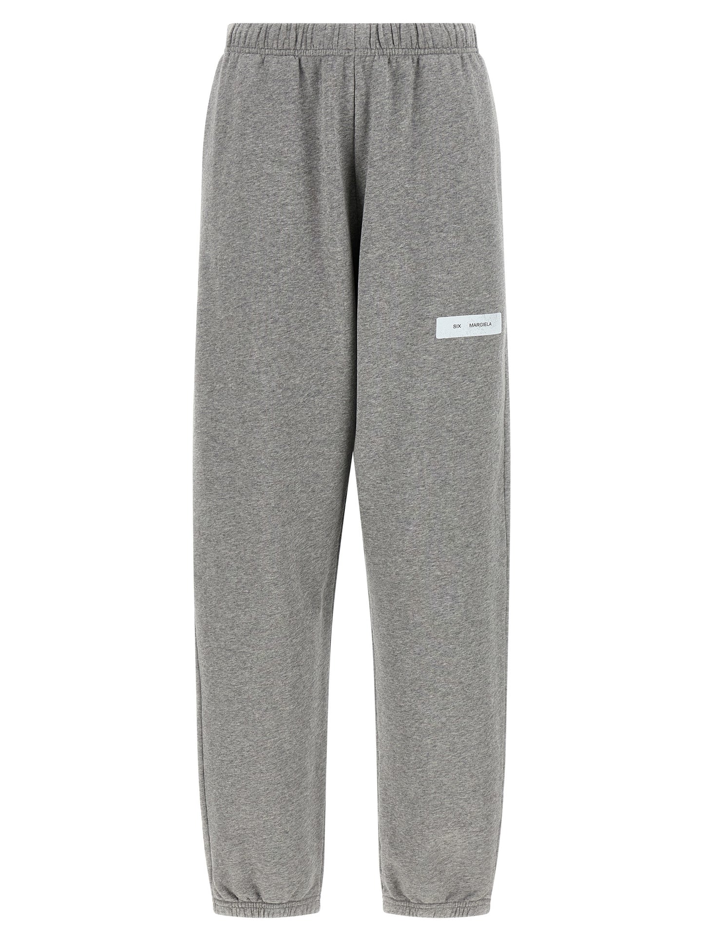 Joggers by MM6 Maison Margiela for women in cotton gray & print features an sartorial and long with a cut for a sartorial finish.
