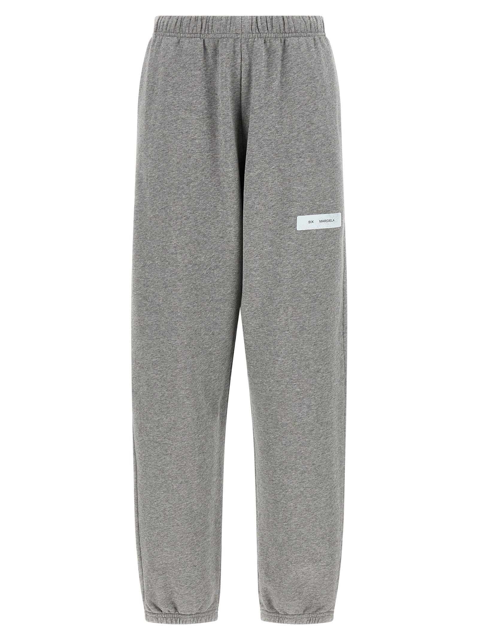 Joggers by MM6 Maison Margiela for women in cotton gray & print features an sartorial and long with a cut for a sartorial finish.