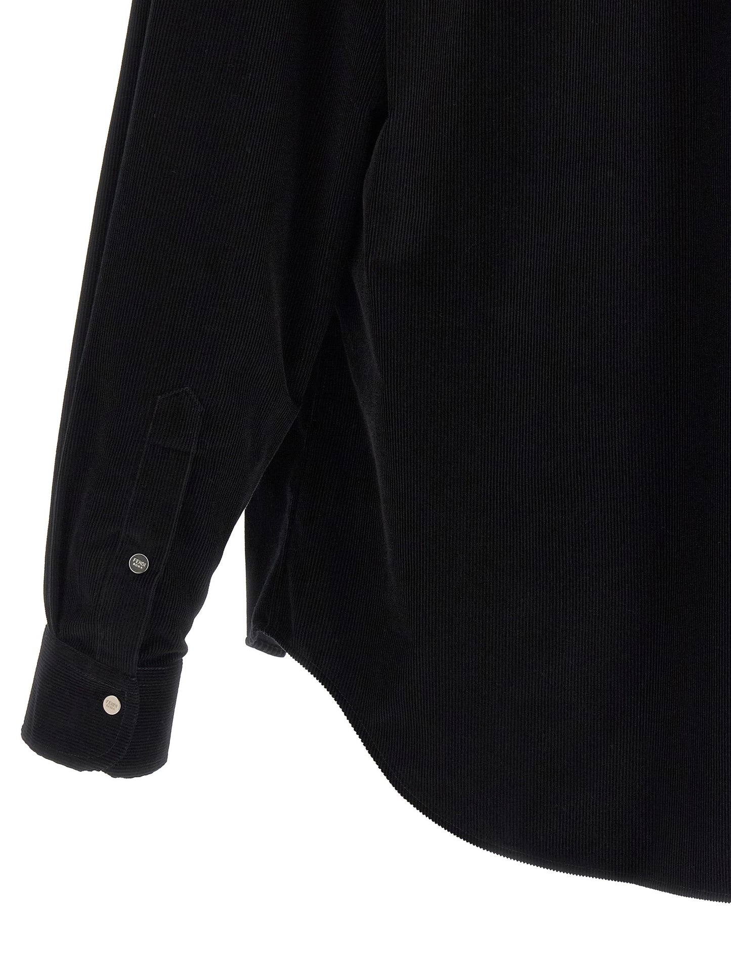 Fendi Men's Cotton Corduroy Shirt - Black