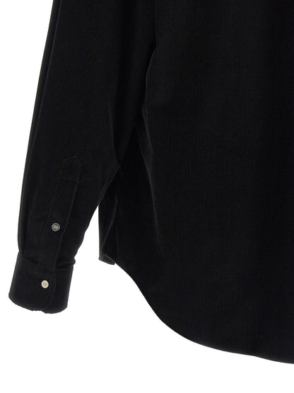 Fendi Men's Cotton Corduroy Shirt - Black