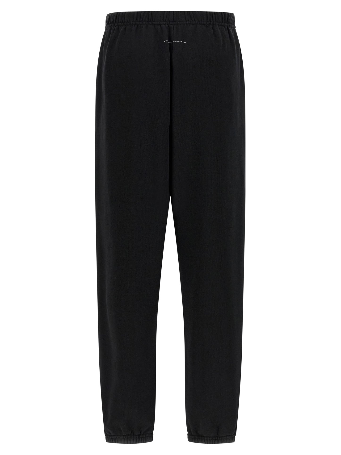 Joggers by MM6 Maison Margiela for women in cotton black & print features an refined tailoring silhouette, showcasing a premium with a and long cut for a refined tailoring look.
