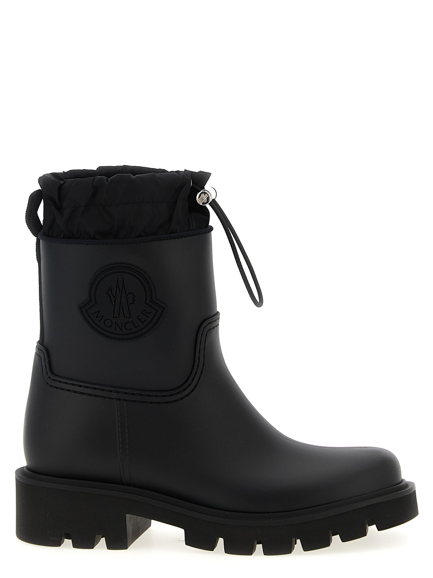 Ankle Rain Boots by Moncler for women in nylon eva & pvc black features an enchanting design from the The Blend Women's Nylon EVA & PVC Ankle Rain Boots collection, highlighting a enchanting and for a refined look.