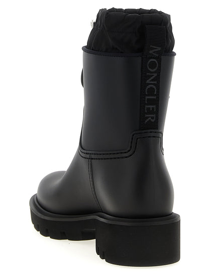 Ankle Rain Boots by Moncler for women in nylon eva & pvc black features an high-performance silhouette, showcasing the sophisticated design of the The Blend Women's Nylon EVA & PVC Ankle Rain Boots with a and a refined .